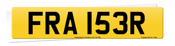 Registration number FRA 153R